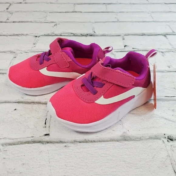 Neon Pink and Purple Toddler Shoes - Picture 1 of 8